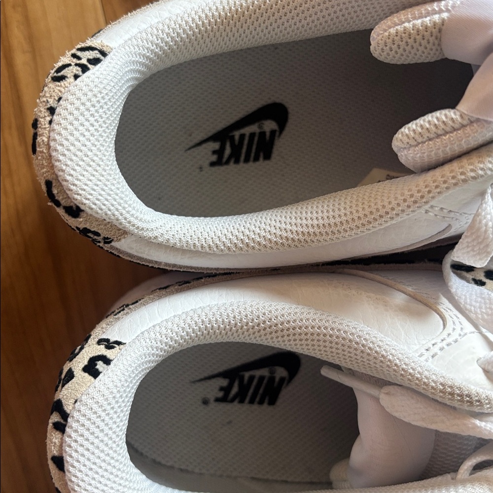 Nike Women’s White Sneakers with Leopard Accent - Picture 8 of 9